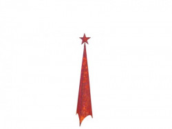 Shiny, jelka, svetlucava, crvena, 120cm ( 760034 ) - Img 2