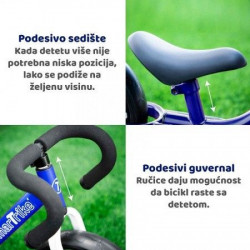 Smart Trike bicikl folding - balance bike blue ( 1030800 ) - Img 2