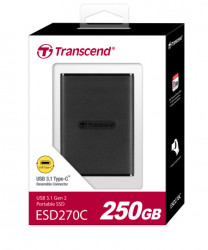 Transcend 250GB, external SSD, ESD270C, USB 3.1 ( TS250GESD270C )  - Img 1