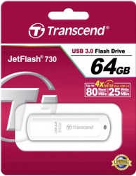 Transcend 64gb, JetFlash 730, USB3.0, 80/25 MB/s, white USB flash memorija ( TS64GJF730 )  - Img 4