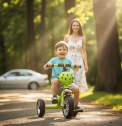 Tricikl Bubamara Model 434 sa točkovima od Eva pene - Zelena