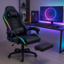Trick gejmerska stolica sa led osvetljenjem Y837 crna ( Y837 CRNA )