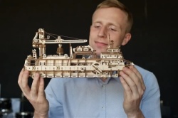 Ugears 3d drvene puzzle - Istraživački brod ( 927)-3