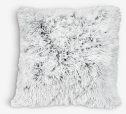 Ukrasni jastuk 50x50 veštačko krzno bela/siva