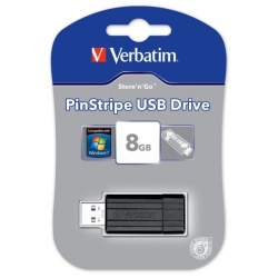 Verbatim 8GB PinStripe USB Drive ( 49062 )-1