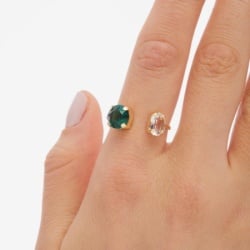 Victoria cruz blooming emerald gold prsten sa swarovski kristalima ( a4284-20da )-2