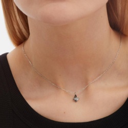 Victoria cruz fantasy hematite ogrlica sa swarovski kristalom ( a3112-45hg )-2