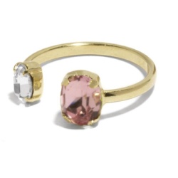 Victoria cruz gemma pink gold prsten sa swarovski kristalima ( a4510-26da )