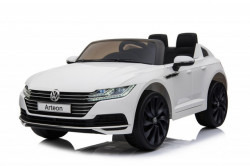 Volkswagen Arteon Licencirani auto za decu na akumulator sa kožnim sedištem i mekim gumama - Beli - Img 3