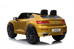 Volkswagen Arteon Licencirani auto za decu na akumulator sa kožnim sedištem i mekim gumama - Zlatni - Img 6