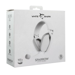 White Shark gh 2443 sparrow white  headset-2