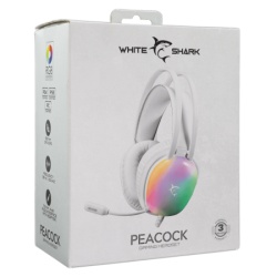 White Shark gh 2444 peacock white  headset-2