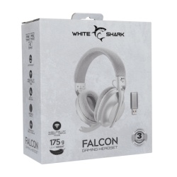 White Shark wgh 2441 falcon white  wireless headset-2