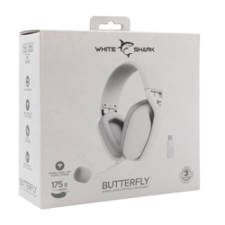 White Shark wgh 2442 butterfly white  wireless headset-2