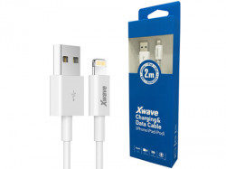 Xwave USB kabl /USB 2.0 (tip A ) - LIGHTNING( za iPHONEkompatibilni) /dužina 2m/3A/beli pvc ( USB za iPhone 2m 3A white PVC ) - Img 2