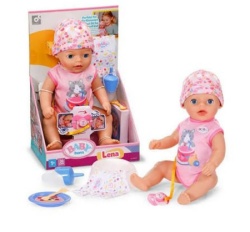 Zapf Baby born lena roze 36 cm ( ZF840719 )