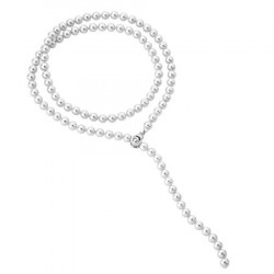 Ženska majorica clip clasp bela biserna srebrna ogrlica 8 mm ( 13625.01.2 000.010.1 ) - Img 1