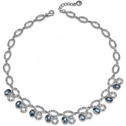 Ženska oliver weber night silver night ogrlica sa swarovski plava kristalom ( 11402 ) - Img 4