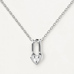 Ženska pd paola heart padlock srebrna ogrlica ( co02-510-u ) - Img 1