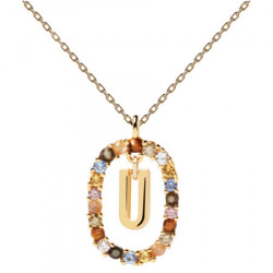 Ženska pd paola letter u zlatna ogrlica sa pozlatom 18k ( co01-280-u ) - Img 1