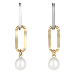 Ženske freelook srebrne zlatne mindjuše od hirurškog Čelika ( frj.3.5010.2 )