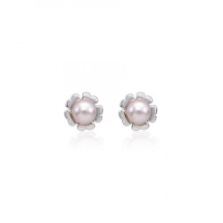 Ženske majorica cies pink pearl biserne srebrne mindjuše 4 mm ( 16286.44.2 000.010.1 ) - Img 3