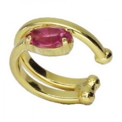Ženske victoria cruz ear cuff rose gold mindjuše sa swarovski roze kristalom ( a3965-04dt ) - Img 1