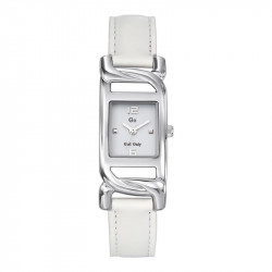 Ženski girl only kvadratni beli elegantni ručni sat sa belim kožnim kaišem ( 697800 ) - Img 1