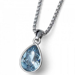 Ženski oliver weber delite aquamarine lančić sa swarovski plavim kristalom ( 11974.202 ) - Img 1