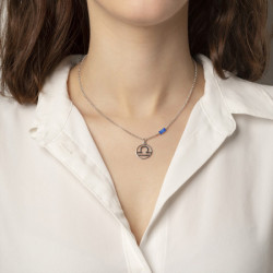 Ženski victoria cruz libra sapphire lančić sa swarovski plavim kristalom ( a3660-lihg ) - Img 4