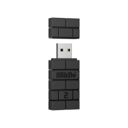 8BitDo USB Wireless Adapter 2 PC/PS/Mac/Xbox/Switch/Android black Univerzalni gamepad adapter