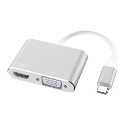 Adapter type c na hdmi + vga beli ( AD506 )