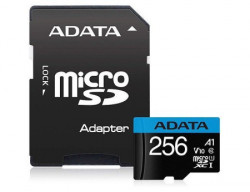AData micro SD.256GB + SD adapter AUSDX256GUICL10A1-RA1