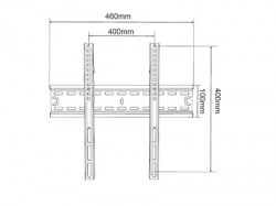 Alpha nosač za TV/ 32"- 55"/FIKSNI/VESA do 400x400/težina do 50kg/2.3 cm od zida/crn ( Alpha Support Fix 32/55 022324 ) - Img 2