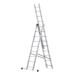 Aluminijumske trodelne merdevine 3x9 gazišta 150 kg ( CR4981 )