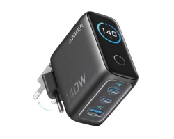 Anker 140W zidni punjač 4-porta (3x USB-C, 1x USB-A), tamno sivi, USB-C kabl