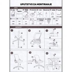 Aura ergonomična kancelarijska stolica crna ( yt-022 ) - Img 4