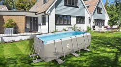 Avenli Porodični bazen 400x200x99 SET sa merdevinama, pumpom, čeličnom konstrukcijom - Img 4