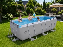 Avenli Porodični bazen 400x200x99 SET sa merdevinama, pumpom, čeličnom konstrukcijom - Img 5