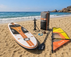 Avenli SUP Windsurfing Daska na Naduvavanje 305x76x15 cm Set sa Veslom i Oprema za Jedrenje
