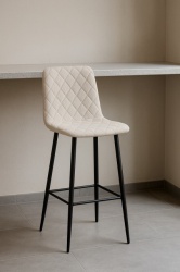 Barska stolica BC812 Bez/Noge crne mat 485x405x1100 mm ( 776-051 )