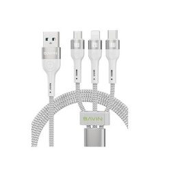 Bavin kabl 18w 3 in 1 micro, type-c, lightning siva - cb365 ( 90140 )