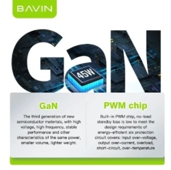 Bavin punjač  GaN 45W-PD USB-C crna ( 90037 )-4