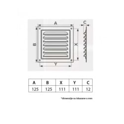 BB Link Metalna žaluzina 125x125mm   ( 109E )-2