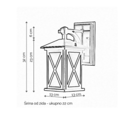 BB Link Zidna lampa - fenjer 1xE27   ( E250054 )-2