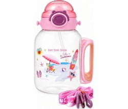 Bbo solja sa slamcicom i trakom (650ml) – pink ( 52133P )
