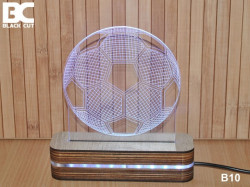 Black Cut 3D Lampa jednobojna - Fudbalska lopta ( B10 ) - Img 7