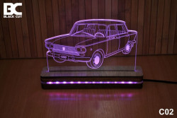 Black Cut 3D Lampa jednobojna - Lada ( C02 ) - Img 6
