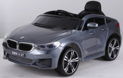 BMW GT 6 Licencirani Dečiji auto na akumulator sa kožnim sedištima i mekim gumama - Sivi - Img 12