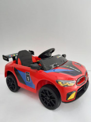 BMW MOTO SPORT - Crveni Auto na akumulator sa kožnim sedištem + funkcija ljuljanja - Img 2